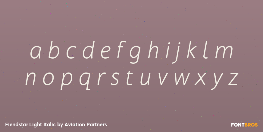 Fiendstar Light Italic Font Poster #1
