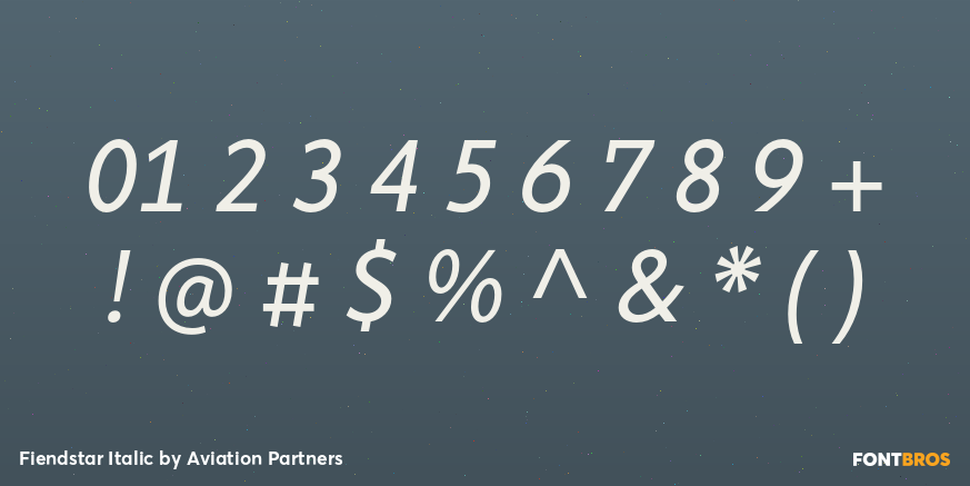 Fiendstar Italic Font Poster #1