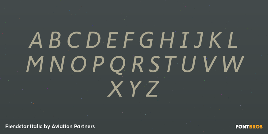 Fiendstar Italic Font Poster #1