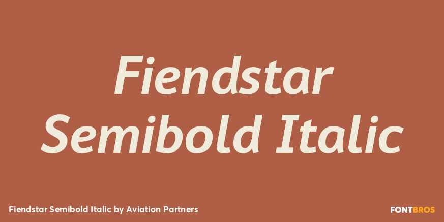 Fiendstar Semibold Italic Font Poster #1