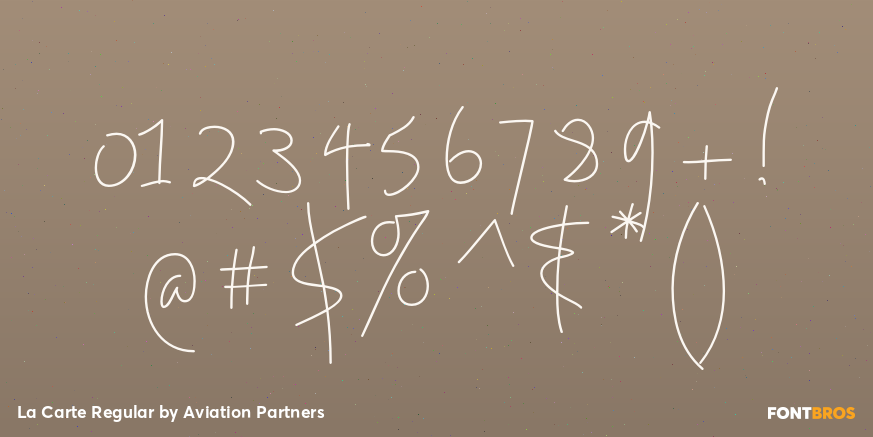La Carte Regular Font Poster #4