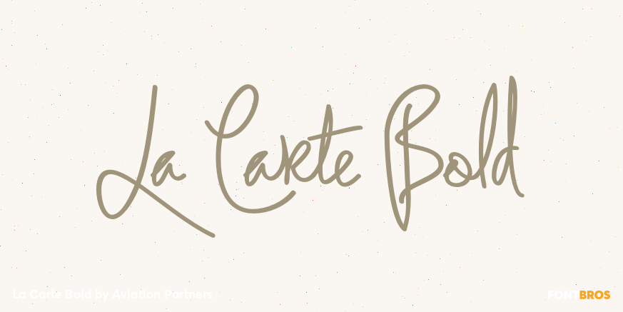 La Carte Bold Font Poster #1