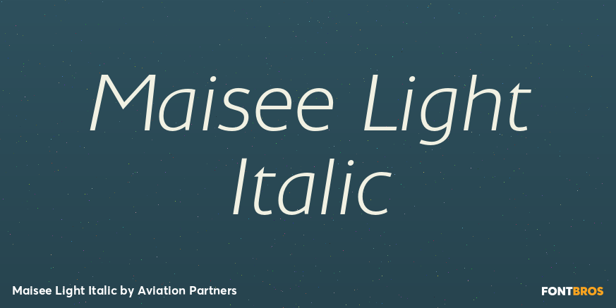 Maisee Light Italic Font Poster #1