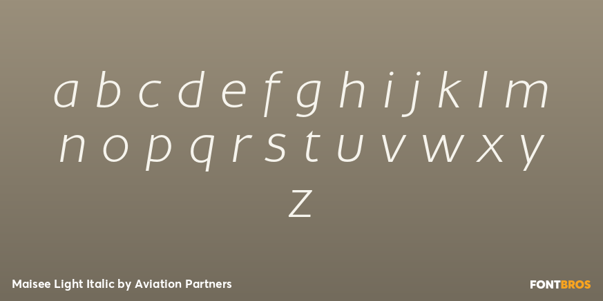 Maisee Light Italic Font Poster #3