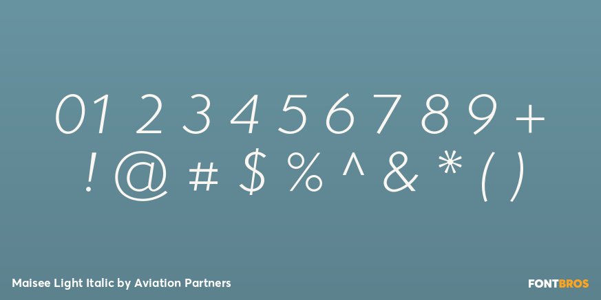 Maisee Light Italic Font Poster #4