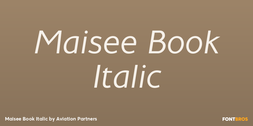 Maisee Book Italic Font Poster #1