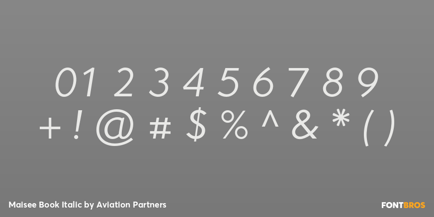 Maisee Book Italic Font Poster #4