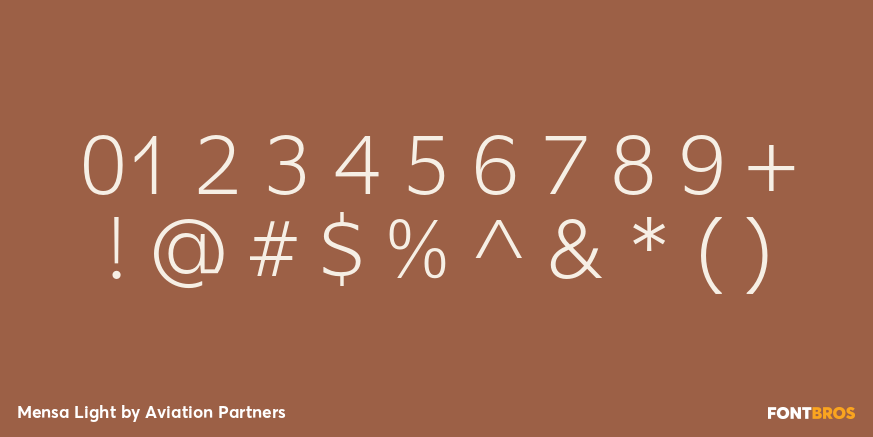 Mensa Light Font Poster #1