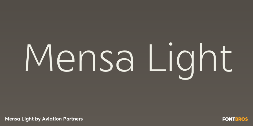 Mensa Light Font Poster #1