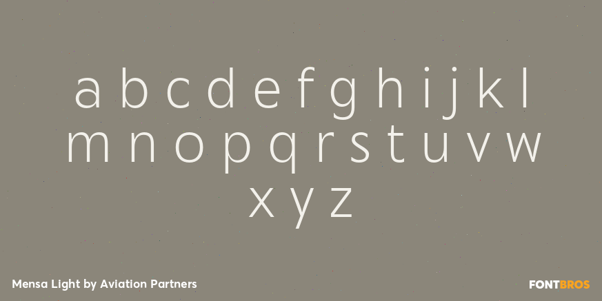 Mensa Light Font Poster #3