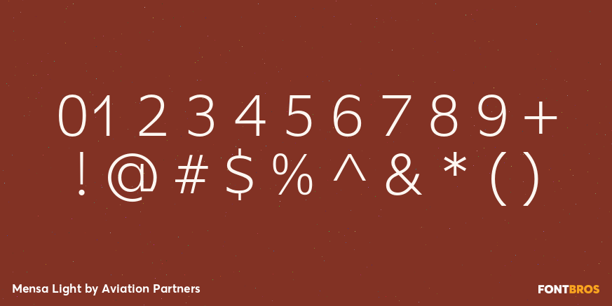 Mensa Light Font Poster #4