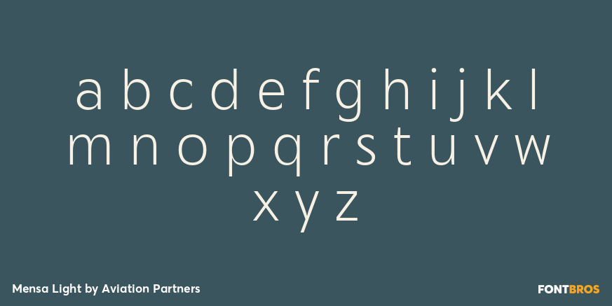 Mensa Light Font Poster #1