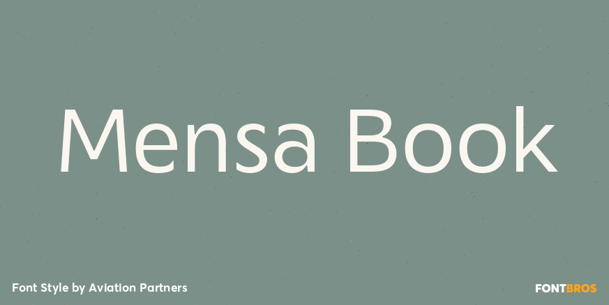 Mensa Book Font Poster #1