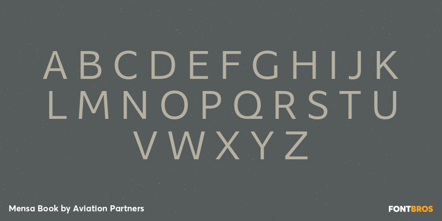 Mensa Book Font Poster #1