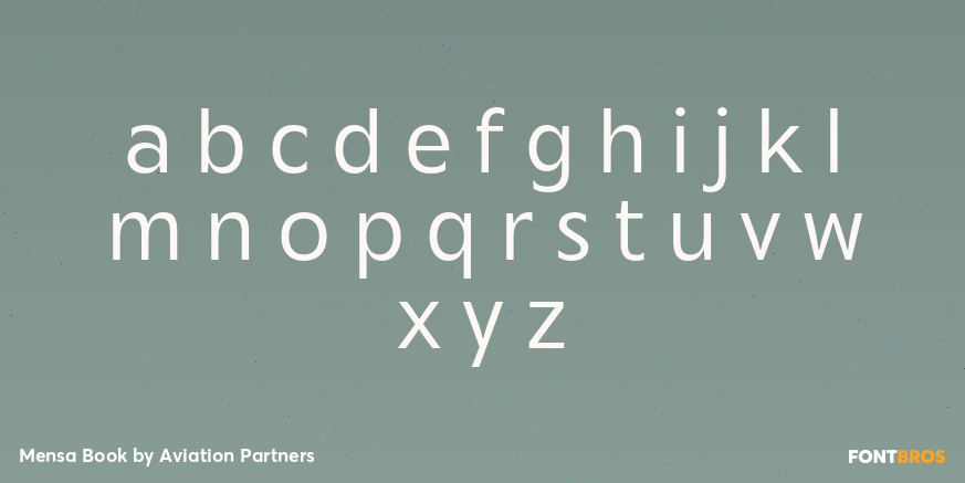 Mensa Book Font Poster #1