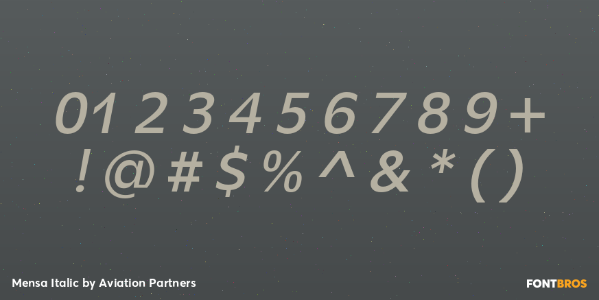 Mensa Italic Font Poster #4