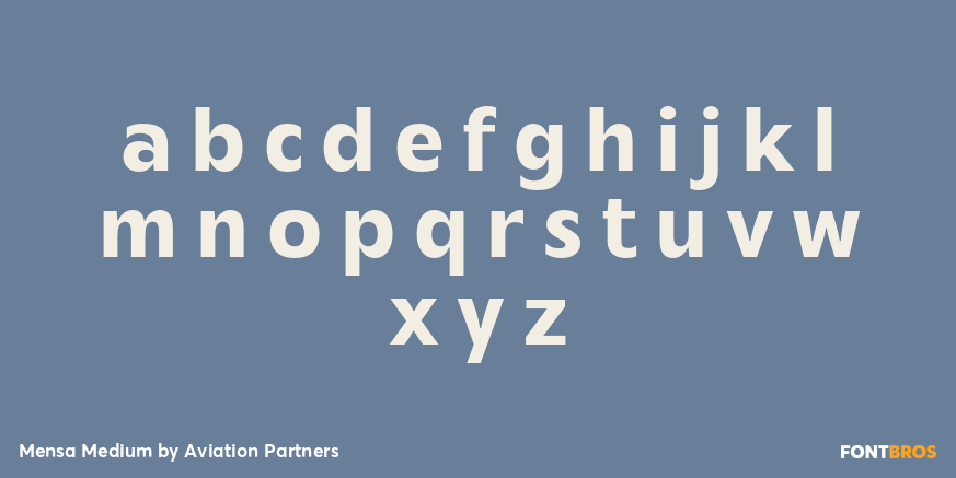 Mensa Medium Font Poster #3