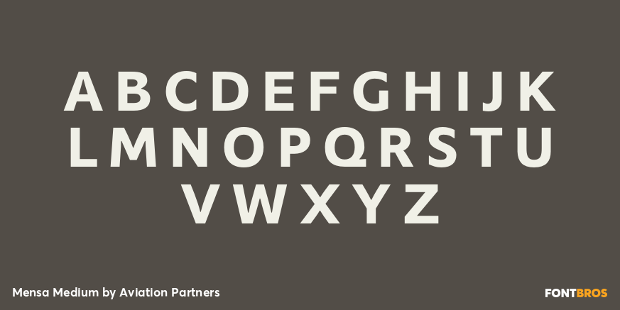 Mensa Medium Font Poster #1