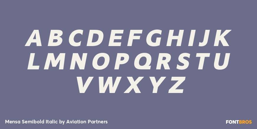 Mensa Semibold Italic Font Poster #2