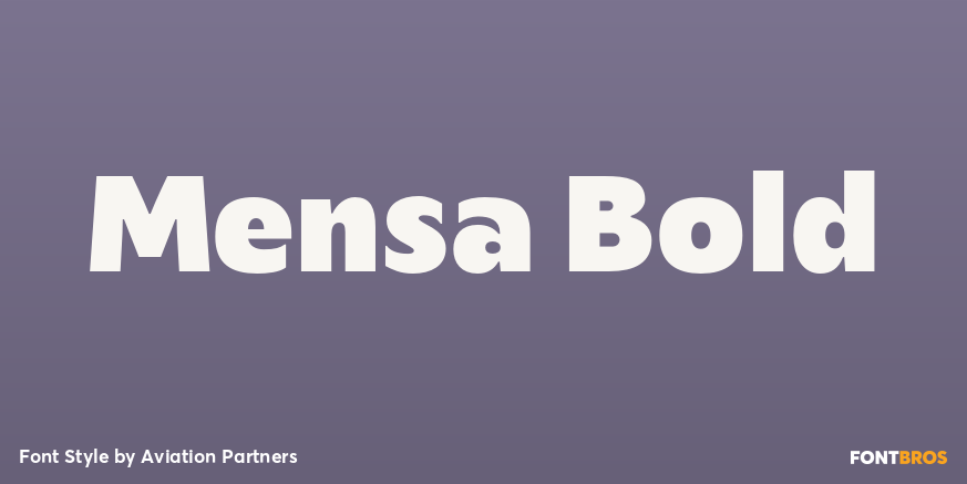 Mensa Bold Font Poster #1