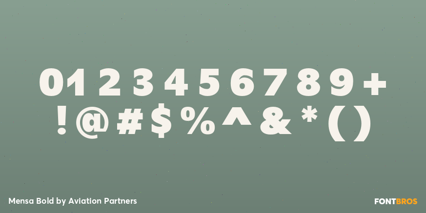 Mensa Bold Font Poster #1