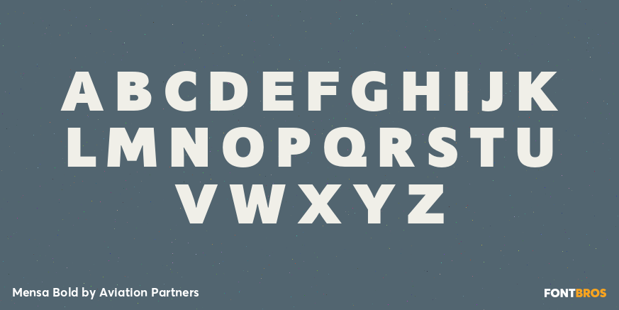 Mensa Bold Font Poster #1