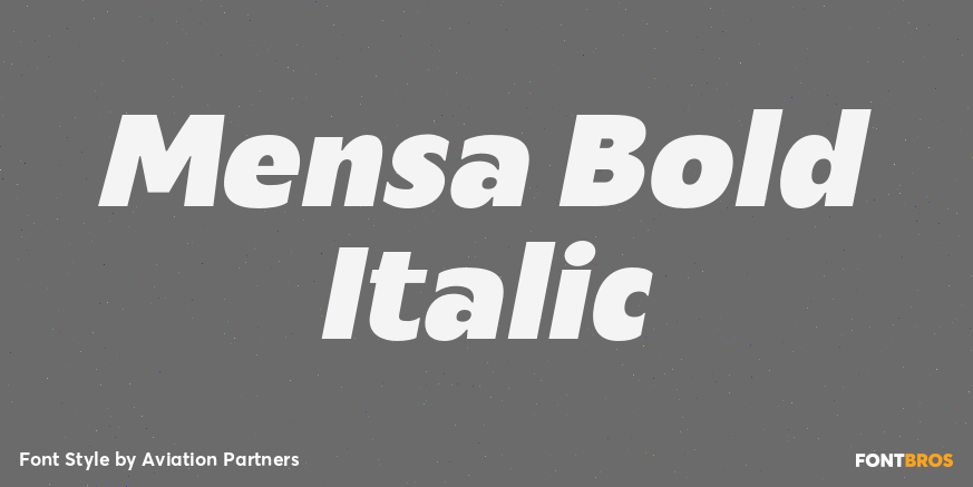 Mensa Bold Italic Font Poster #1