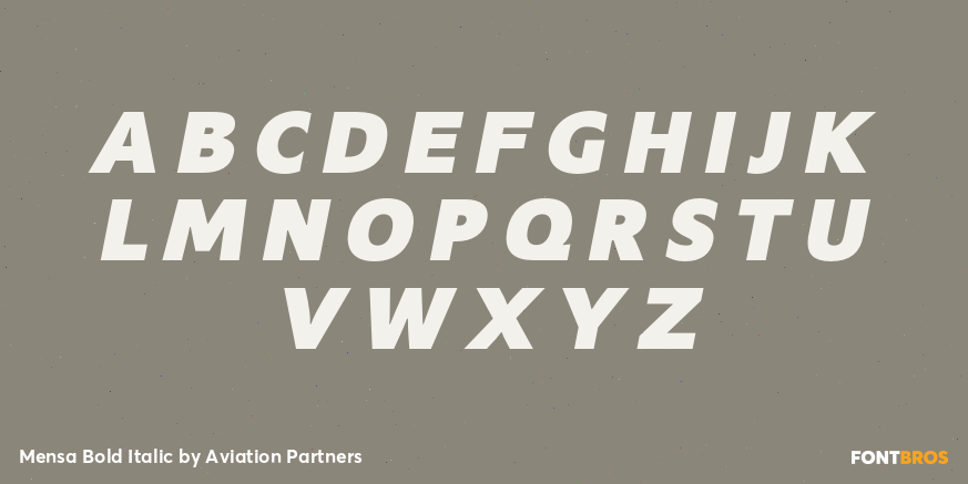 Mensa Bold Italic Font Poster #2