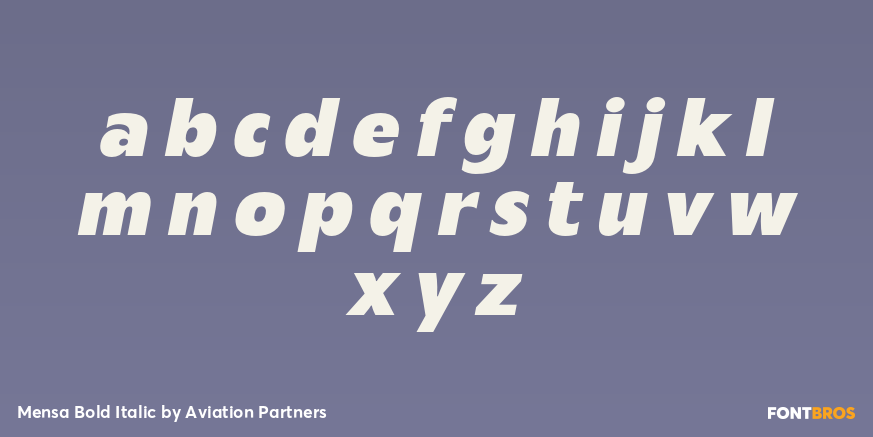 Mensa Bold Italic Font Poster #3