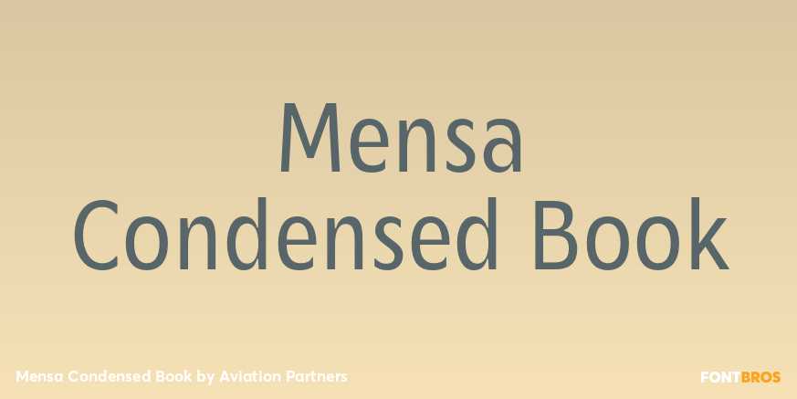 Mensa Condensed Book Font Poster #1
