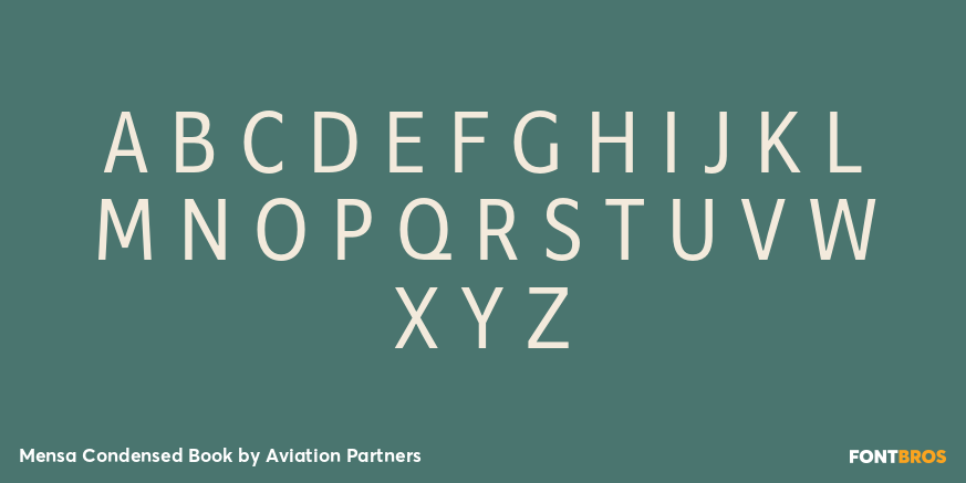 Mensa Condensed Book Font Poster #2