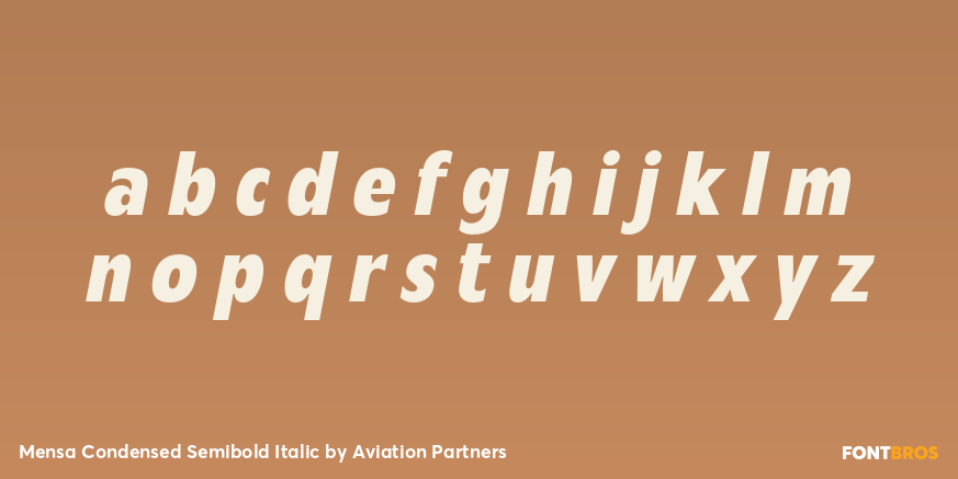 Mensa Condensed Semibold Italic Font Poster #3