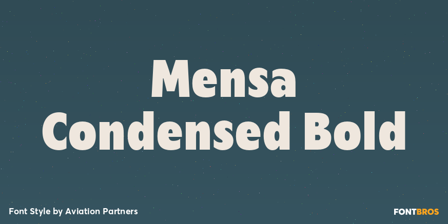 Mensa Condensed Bold Font Poster #1