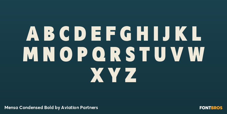 Mensa Condensed Bold Font Poster #2