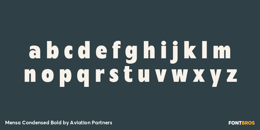 Mensa Condensed Bold Font Poster #3