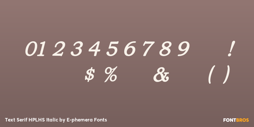 Text Serif HPLHS Italic Font Poster #4
