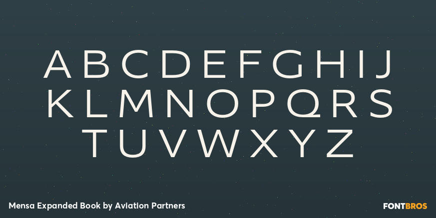 Mensa Expanded Book Font Poster #1