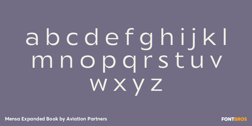 Mensa Expanded Book Font Poster #1