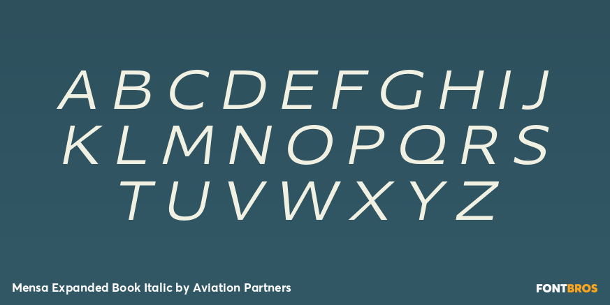 Mensa Expanded Book Italic Font Poster #2