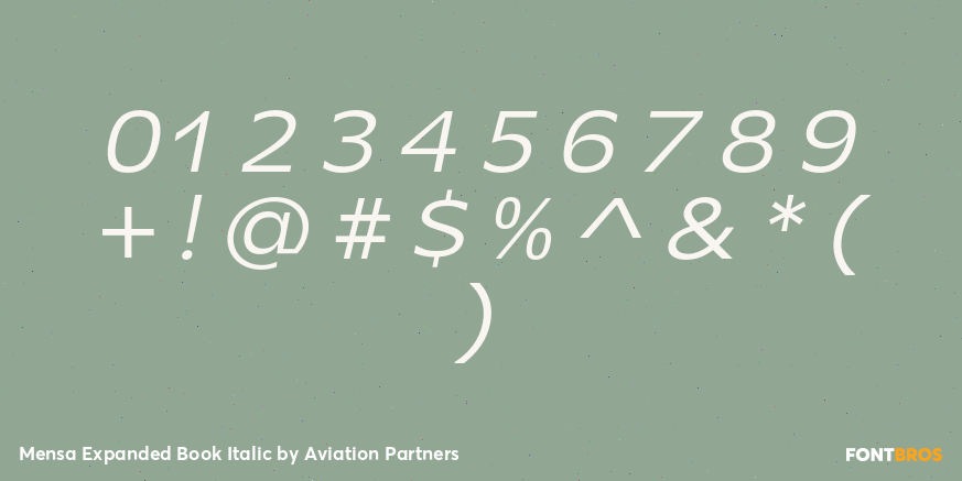 Mensa Expanded Book Italic Font Poster #4