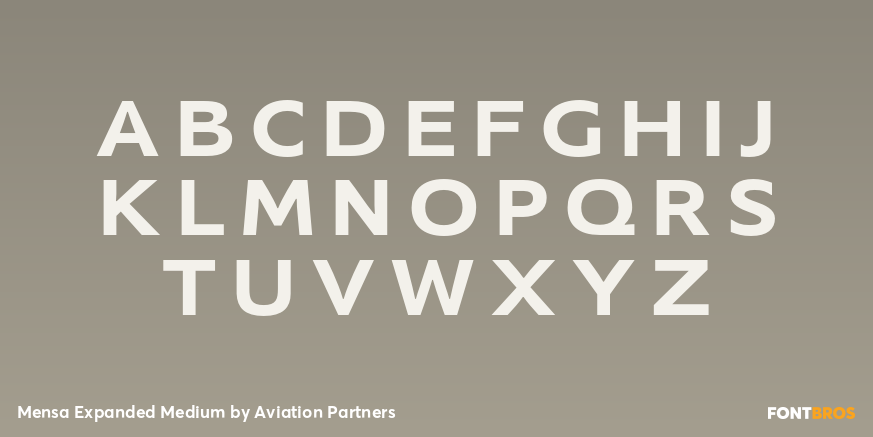 Mensa Expanded Medium Font Poster #2