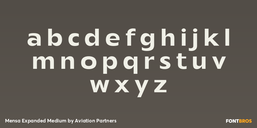 Mensa Expanded Medium Font Poster #3