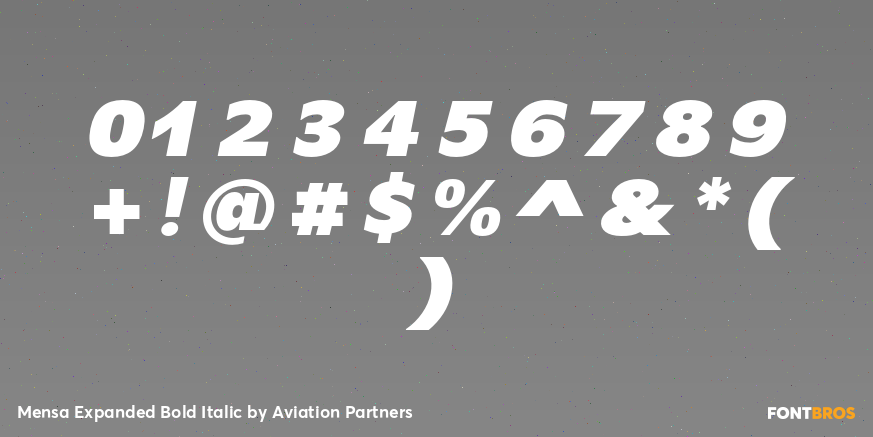 Mensa Expanded Bold Italic Font Poster #4