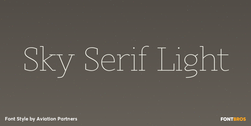 Sky Serif Light Font Poster #1