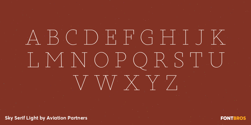 Sky Serif Light Font Poster #1