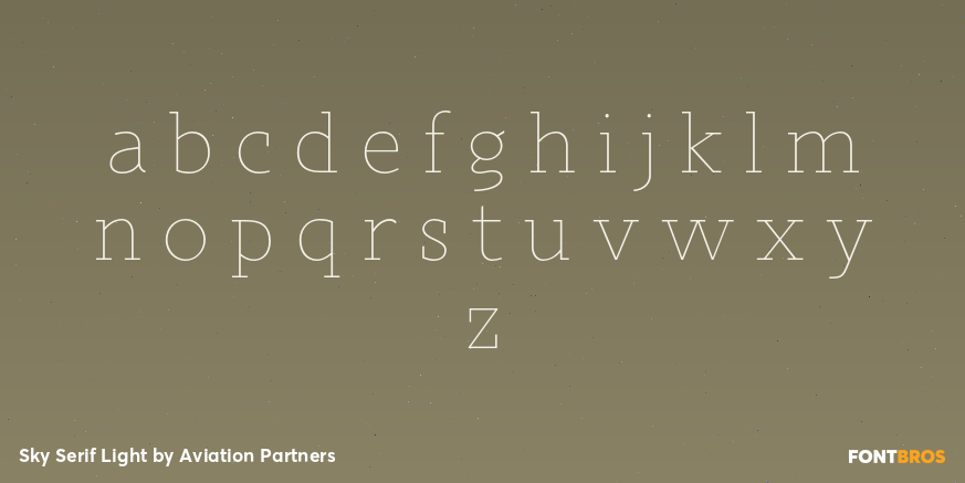 Sky Serif Light Font Poster #1