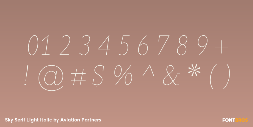 Sky Serif Light Italic Font Poster #1
