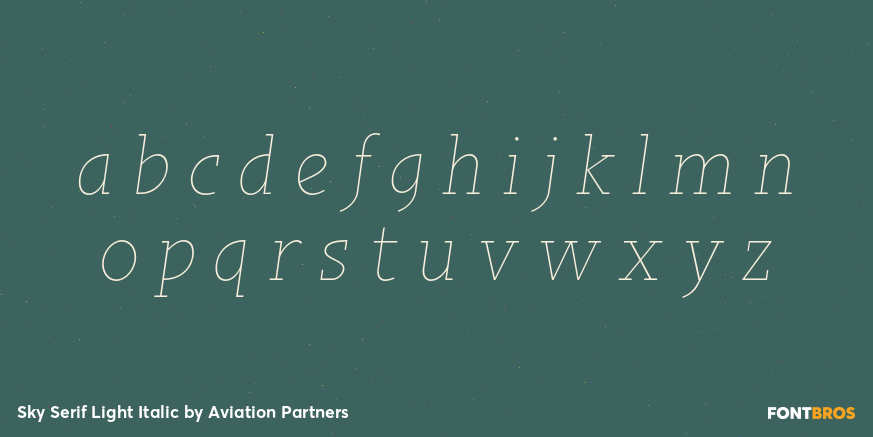 Sky Serif Light Italic Font Poster #3