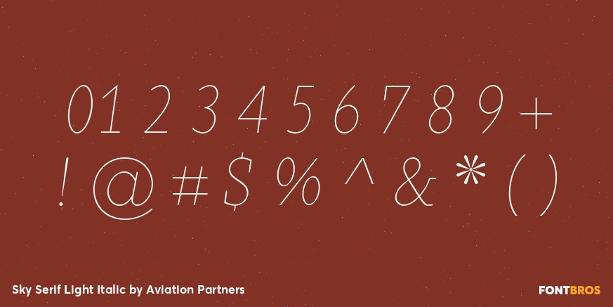 Sky Serif Light Italic Font Poster #4
