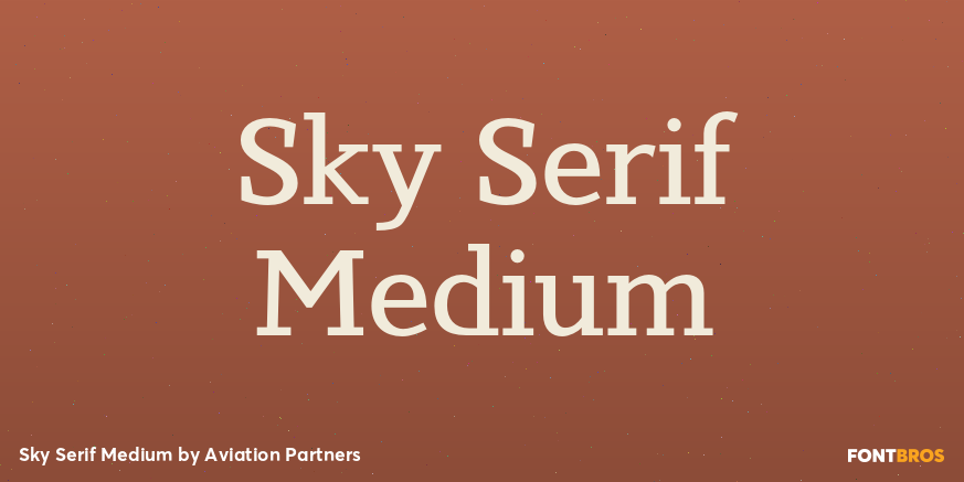 Sky Serif Medium Font Poster #1